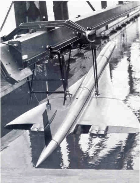 Model Concorde on catapult